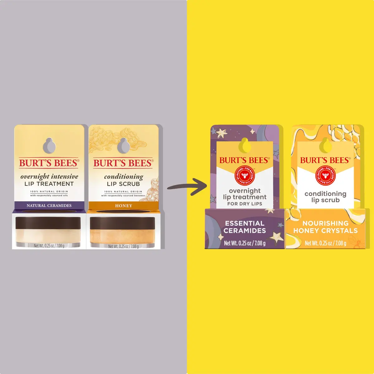 Burt's Bees Conditioning Lip Scrub & Overnight Intensive Lip Treatment Duo 0.5 oz (15ml) | Natural Origin - view 2