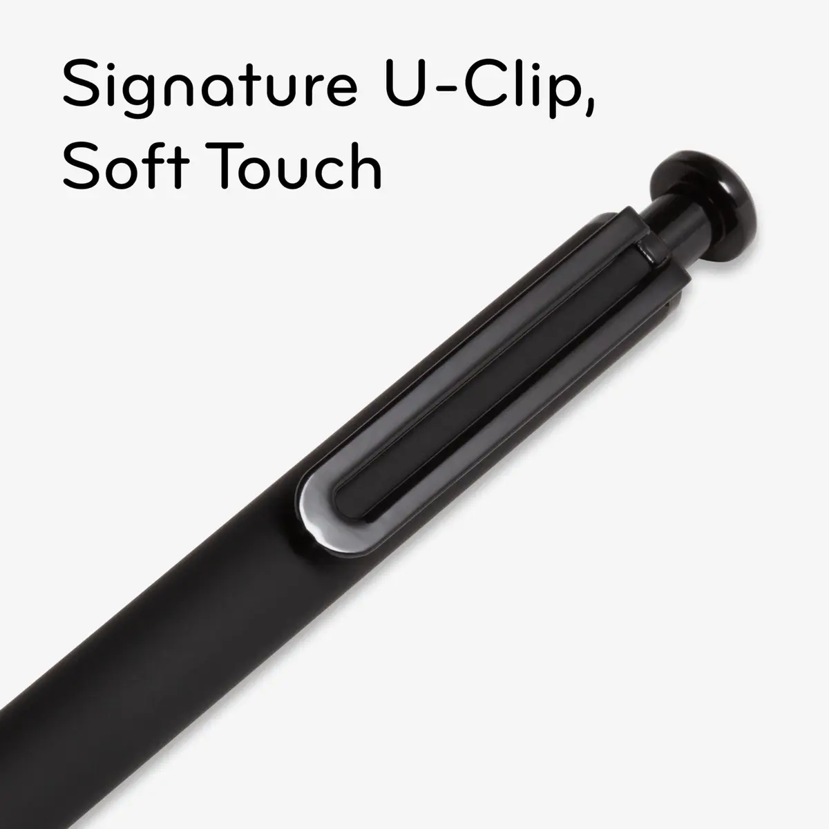 U Brands Ballpoint Pens 2 Pack | Bold 1.0 mm Point Black Ink, Black | Stylish & Impactful - view 5