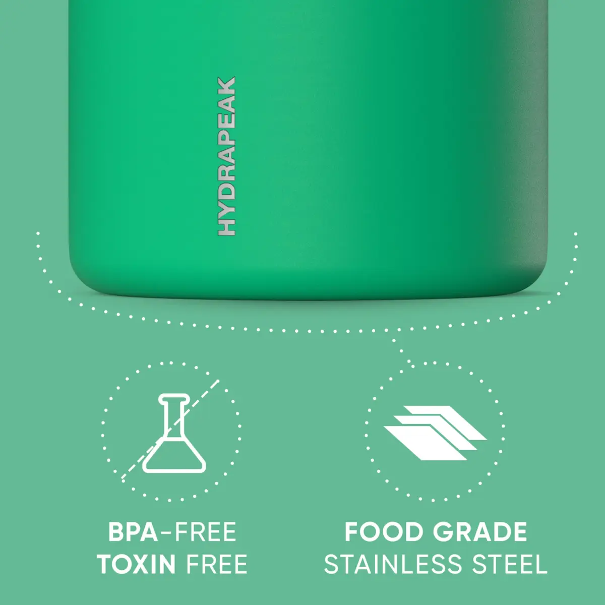 Hydrapeak 18oz Stainless Steel Vacuum Insulated Food Jar | Hot Food and Cold Food, Wide Mouth Leak-Proof Soup Container, 532ml (18 fl oz) - view 4
