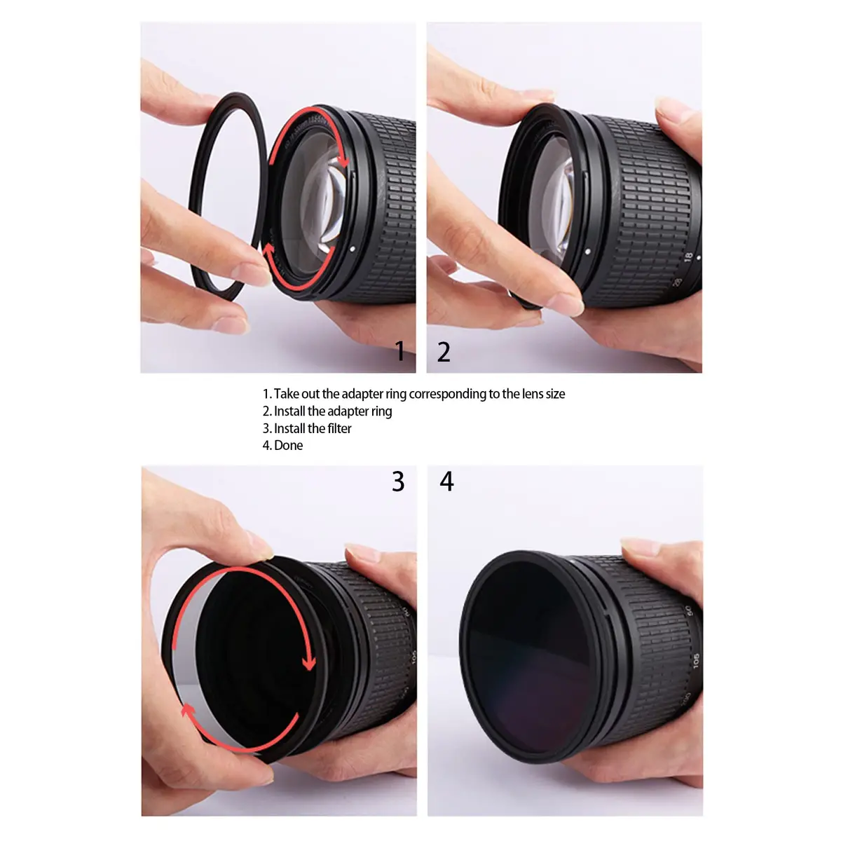 BETUYESS 72mm to 67mm Step-Down Rings Filter Adapter for All Brands UV ND CPL Metal - view 4