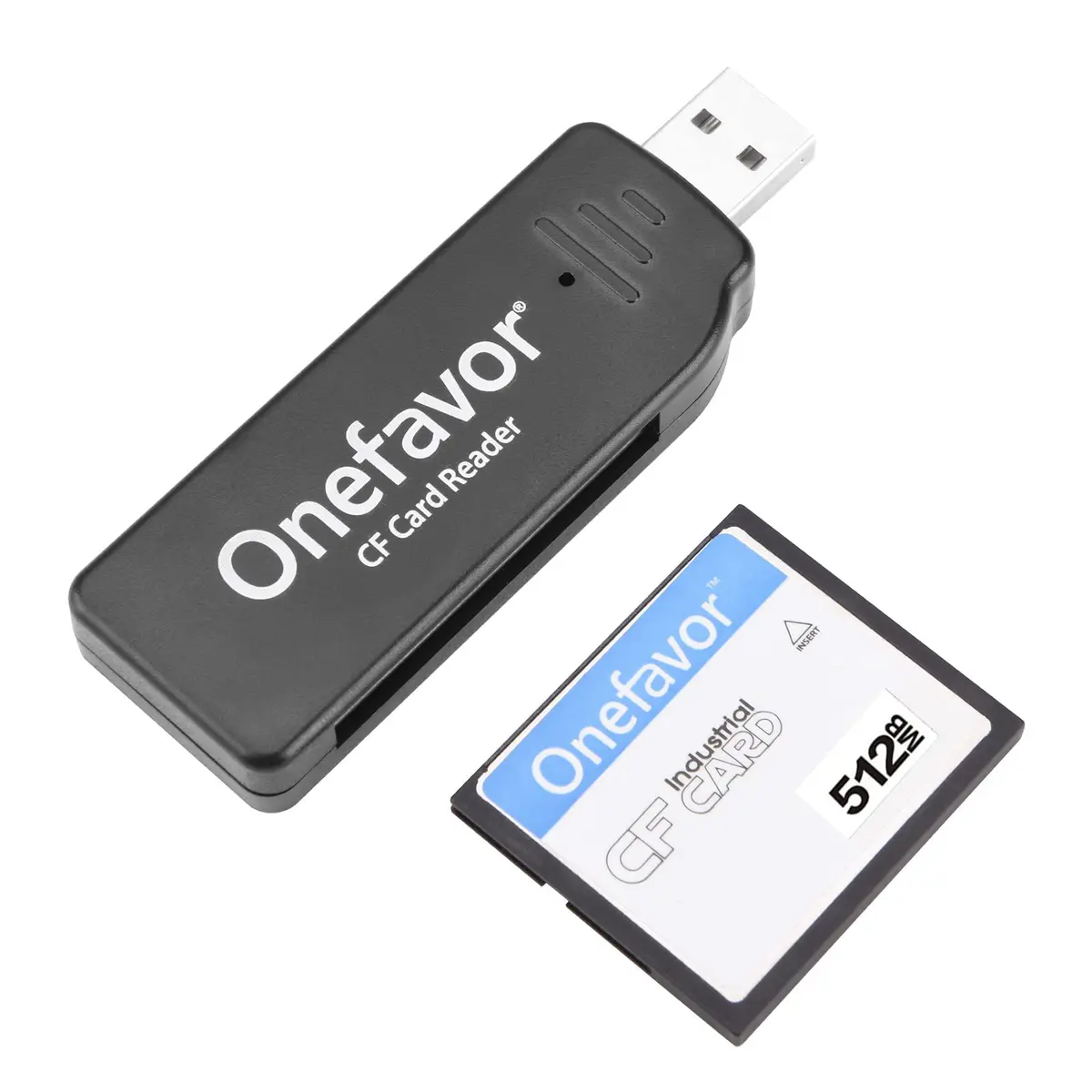 onefavor CompactFlash Card Reader with 512MB CF Card | USB 2.0 Multi-Card Reader - main product image
