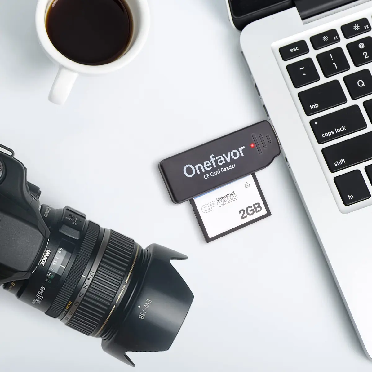 onefavor CompactFlash Card Reader with 512MB CF Card | USB 2.0 Multi-Card Reader - view 7