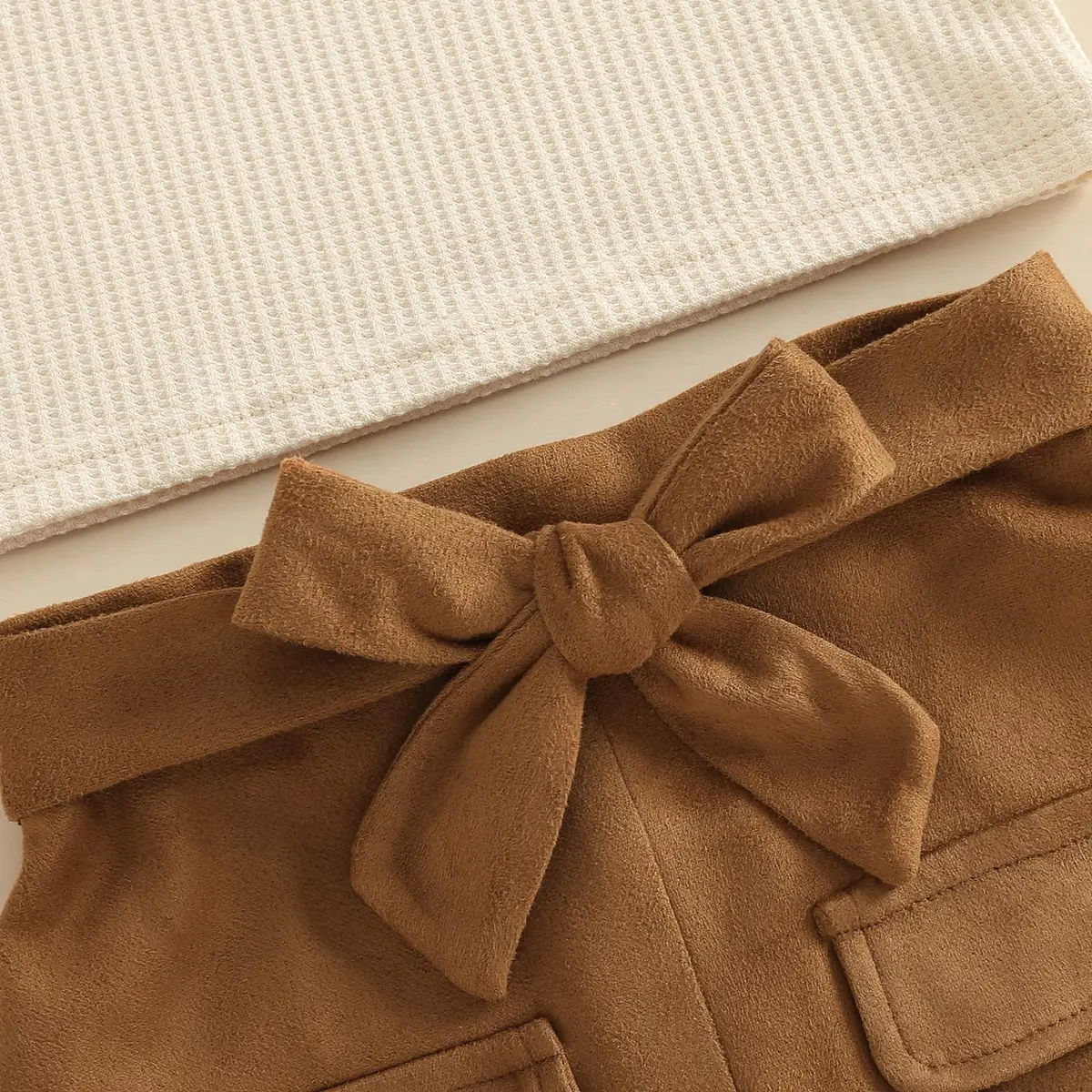 RSRZRCJ Kids Toddler Girl Fall Winter Outfit 3-4T | Long Sleeve Knit Pullover & Mini Skirt - view 6