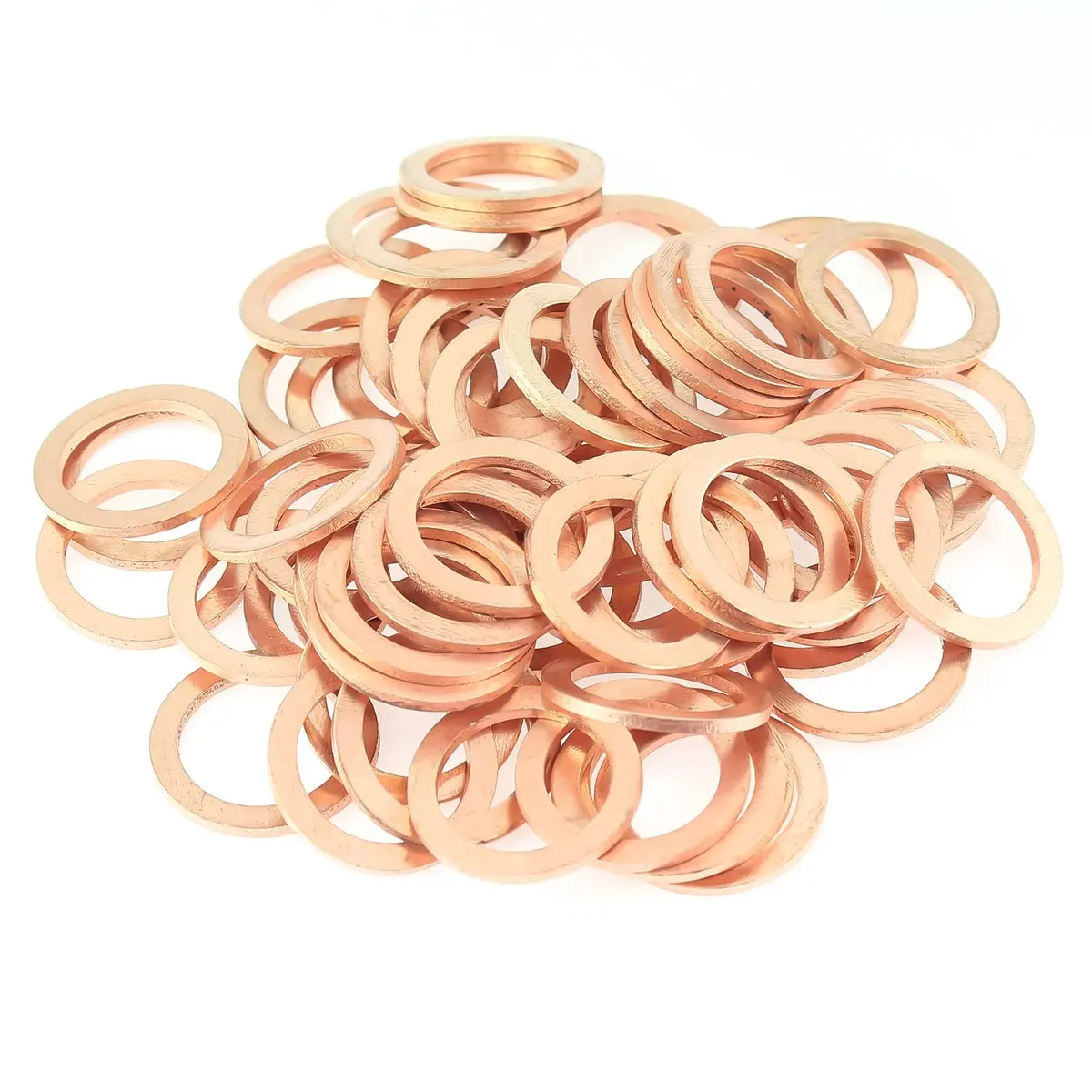HELIFOUNER M16x22x1.5mm Copper Washers 60 Pieces | High Heat Resistance Sealing - main product image