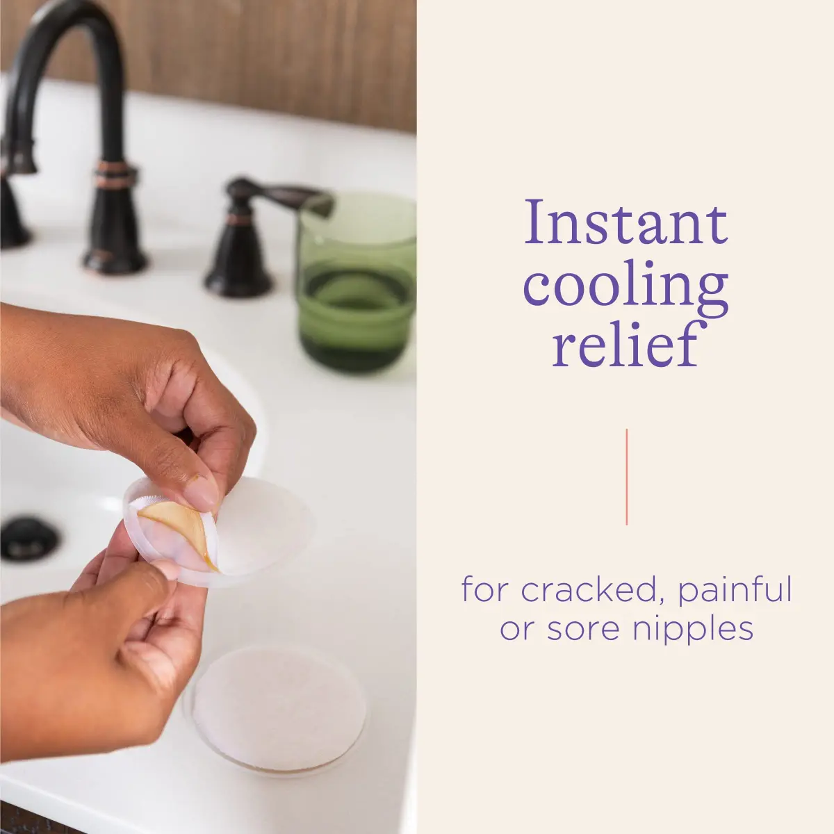 Lansinoh Soothies Cooling Gel Pads for Nursing (4 Count) | Reusable Relief for Sore Nipples - view 2