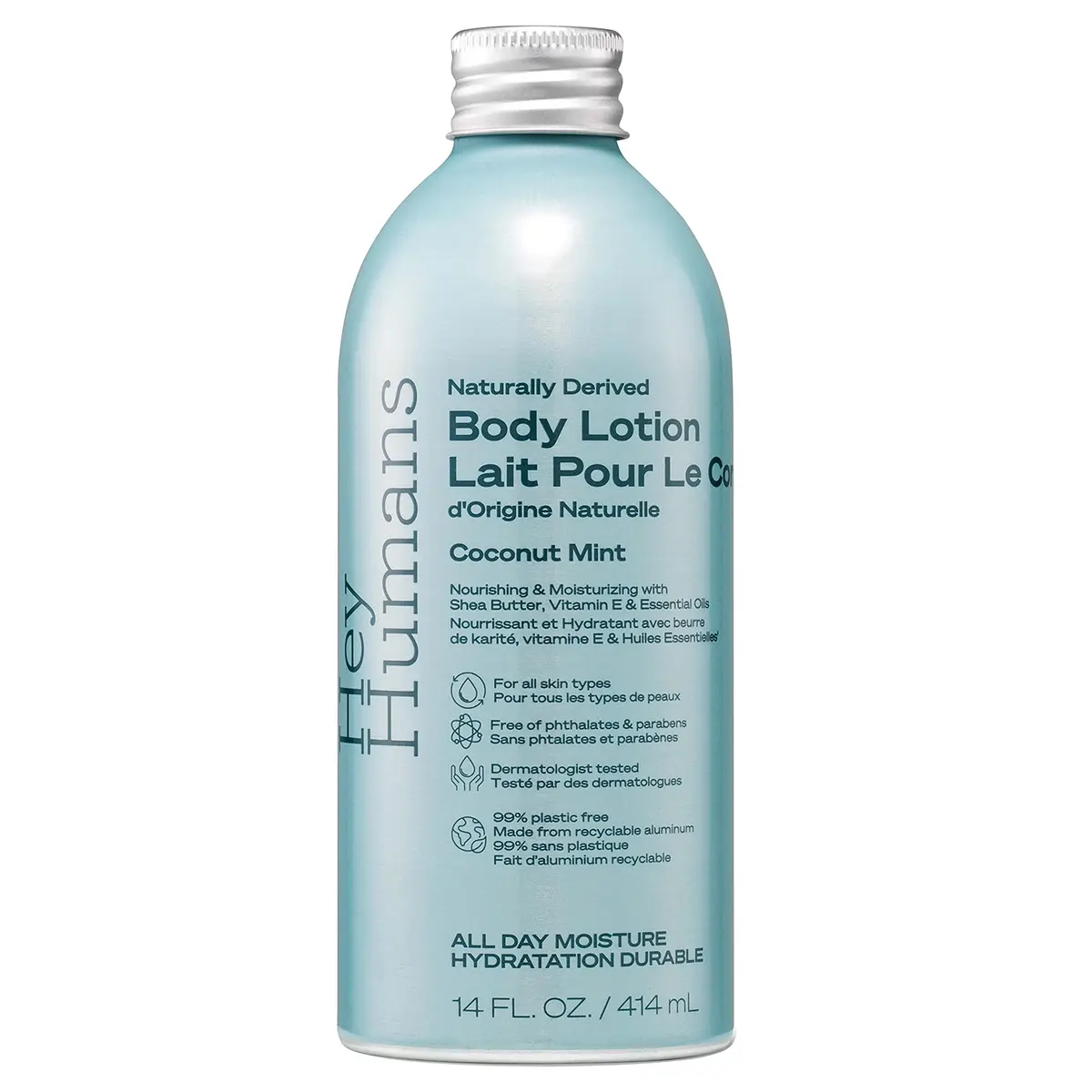 Hey Humans Moisturizing Body Lotion with Natural Ingredients - Coconut Mint & Shea Butter | Vegan, Cruelty Free, 14 fl. oz - main product image