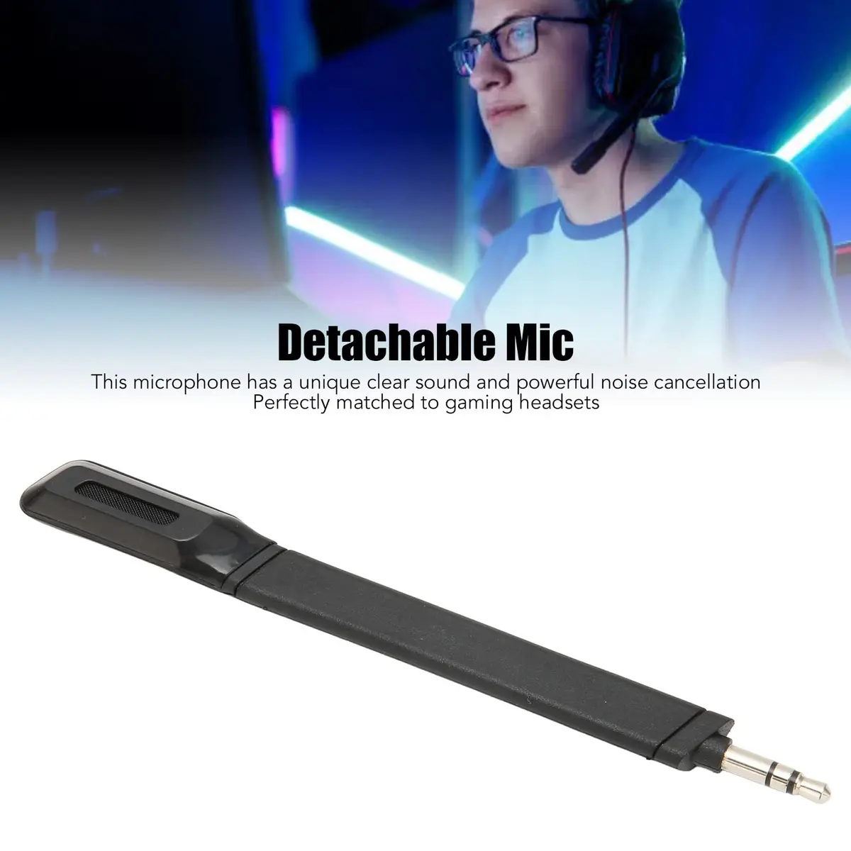 VBESTLIFE G733 Replacement Microphone 3.5mm | Noise Reduction Gaming Mic for G733 Headset - view 5