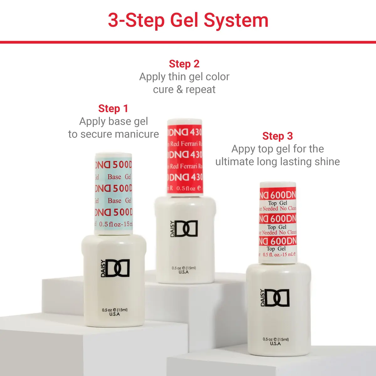 DAISY DND Gel Polish Set, Blue Collection, 0.5 Fl Oz | Chip-Free, 3 Weeks Wear, UV/LED Compatible - view 6