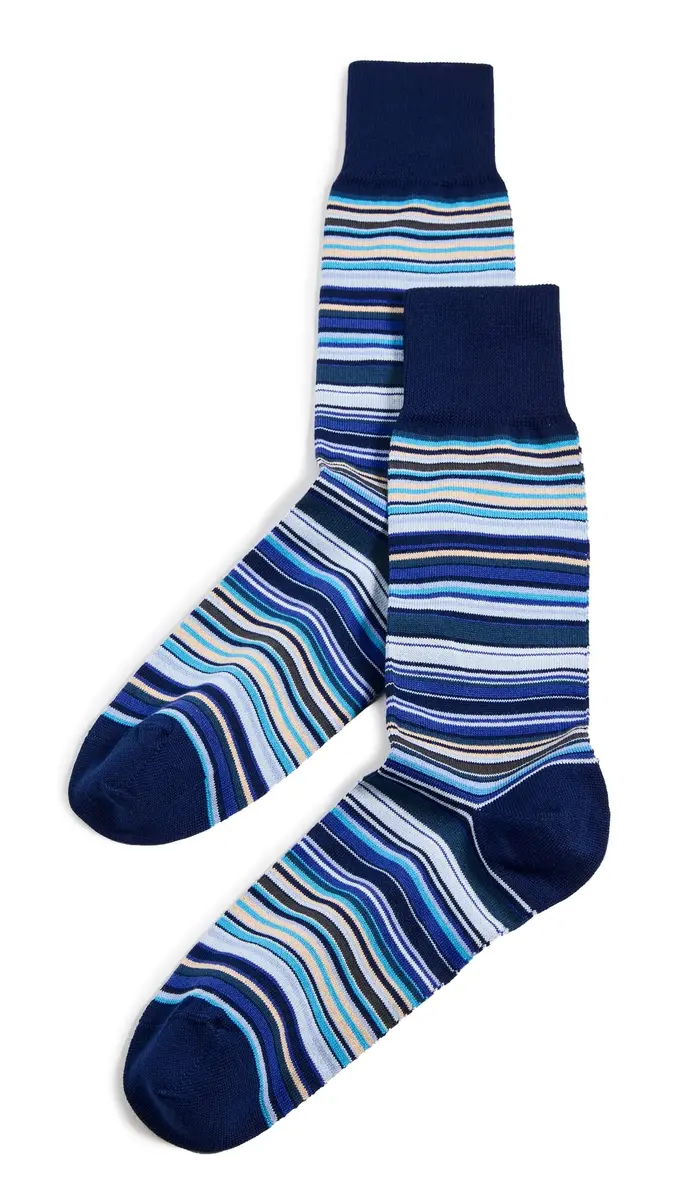 Paul Smith MEN SOCK SIGNATURE STRIPES | Classic Crew Length Socks with Signature Pattern - main product image