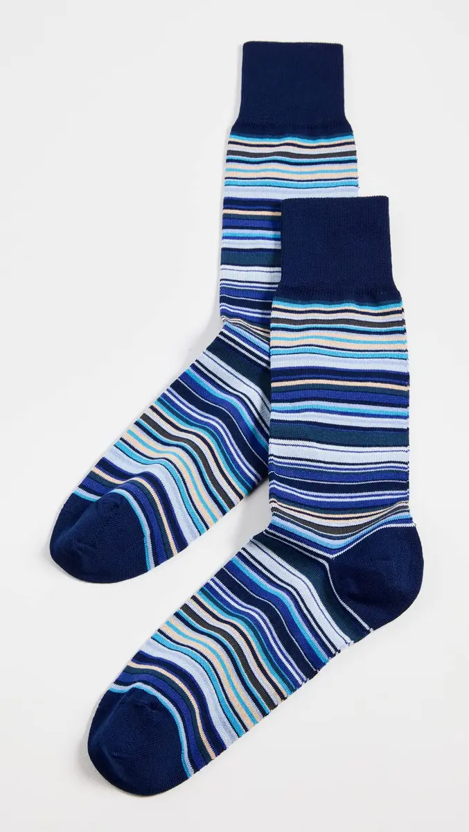 Paul Smith MEN SOCK SIGNATURE STRIPES | Classic Crew Length Socks with Signature Pattern - view 2