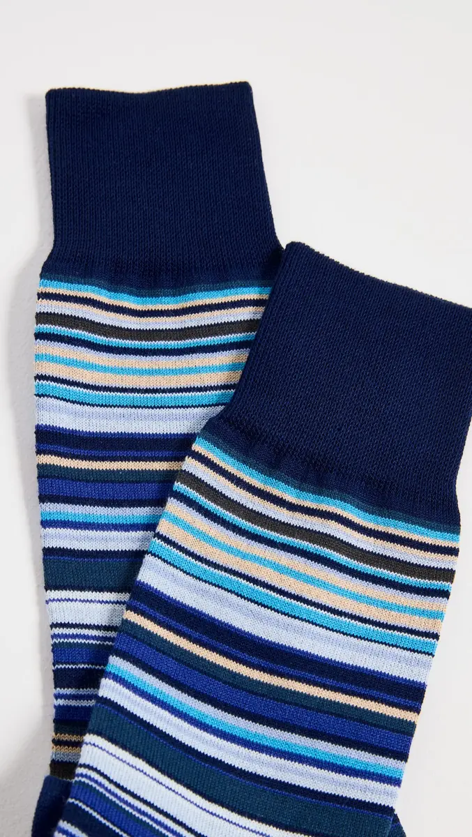 Paul Smith MEN SOCK SIGNATURE STRIPES | Classic Crew Length Socks with Signature Pattern - view 3
