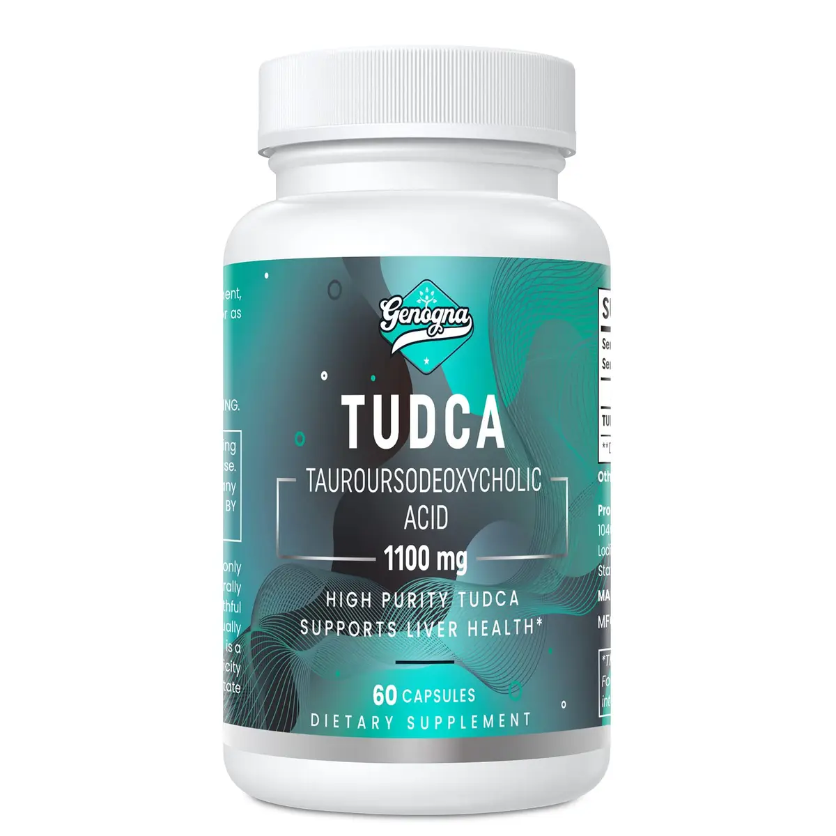 Genogna TUDCA 1100mg Liver Support Supplement for Detox Cleanse | Supports Liver & Digestion - main product image