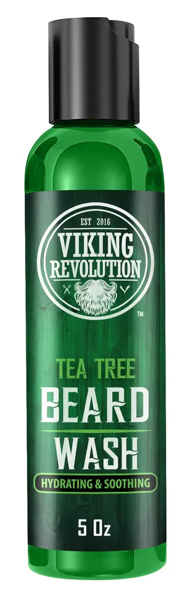 Viking Revolution Beard Wash & Conditioner Set Tea Tree 300ml (10 Fl Oz) | Cleans Softens & Conditions for Healthy Beard Growth - view 6