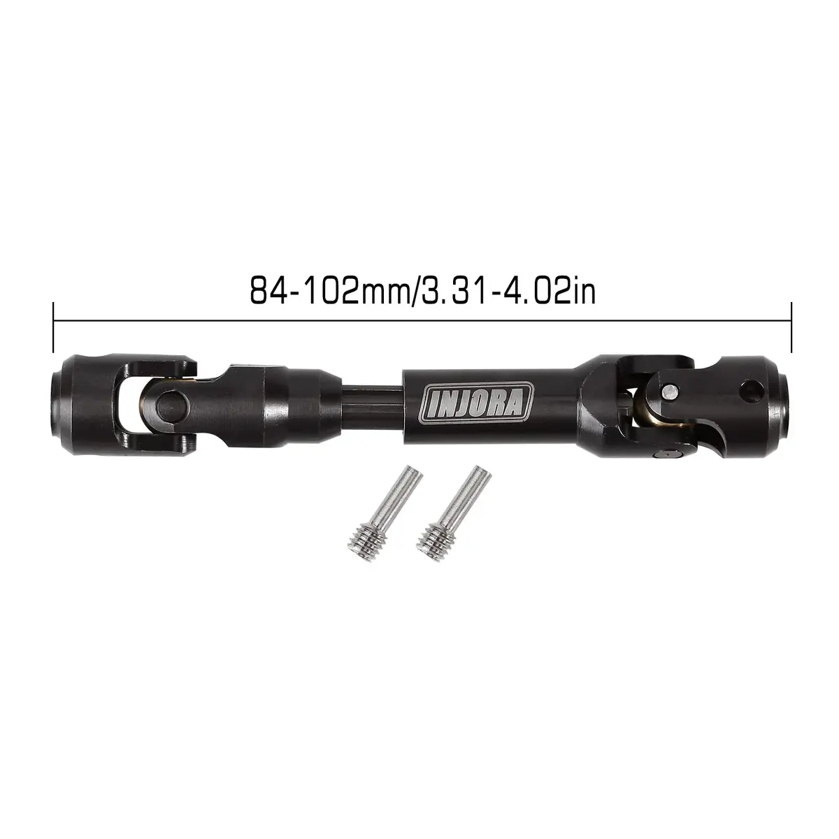INJORA Steel Heavy-Duty Drive Shaft for 1/10 RC Crawler Car, 84-102mm | Long-lasting Steel Construction - view 2
