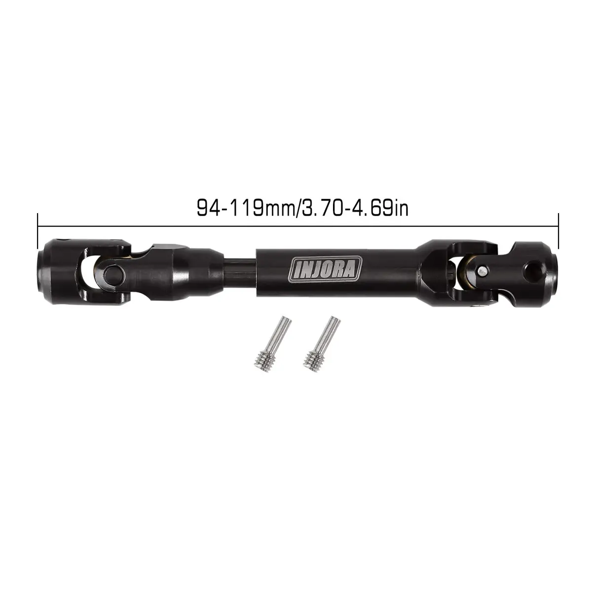INJORA Steel Heavy-Duty Drive Shaft for 1/10 RC Crawler Car, 94-119mm | Upgraded Power Transfer - view 2