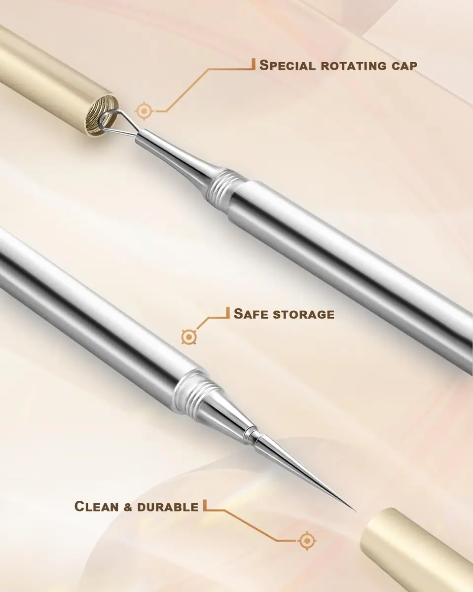 SG Nekoo Professional Milia & Blackhead Removal Tool Kit with Titanium Alloy Needle & Tweezers | Titanium Gold - view 3