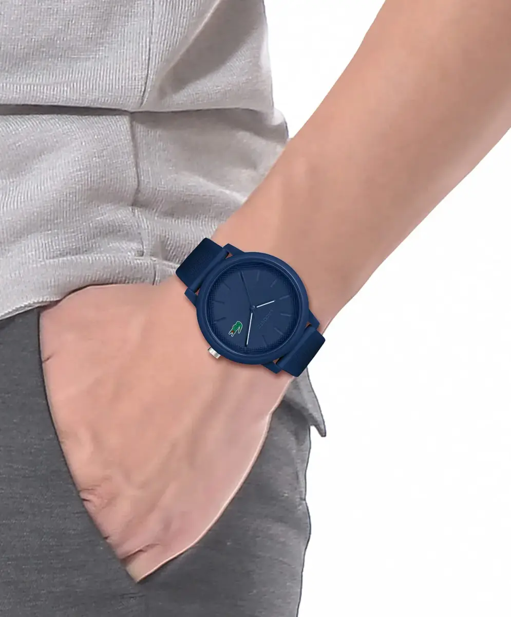 Lacoste 12.12 Men's Quartz Watch 42mm (1.65 inches) | Sporty Fashion Timepiece with Blue Silicone Strap - view 4