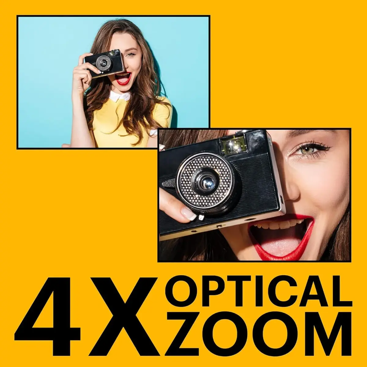 KODAK PIXPRO FZ45 Red Compact Digital Camera 91.9mm (3.62in) | 16MP CMOS Sensor, 4x Optical Zoom - view 4