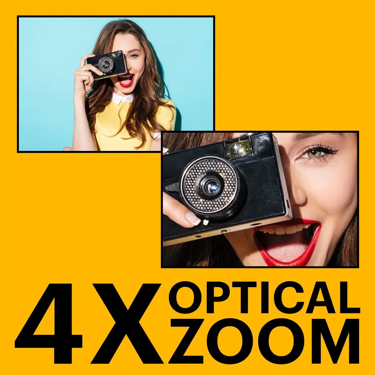 KODAK PIXPRO FZ45 Compact Digital Camera 16MP 4X Optical Zoom 27mm Wide Angle 1080p HD Video Black | Easy Point-and-Shoot for Everyday Memories - view 3