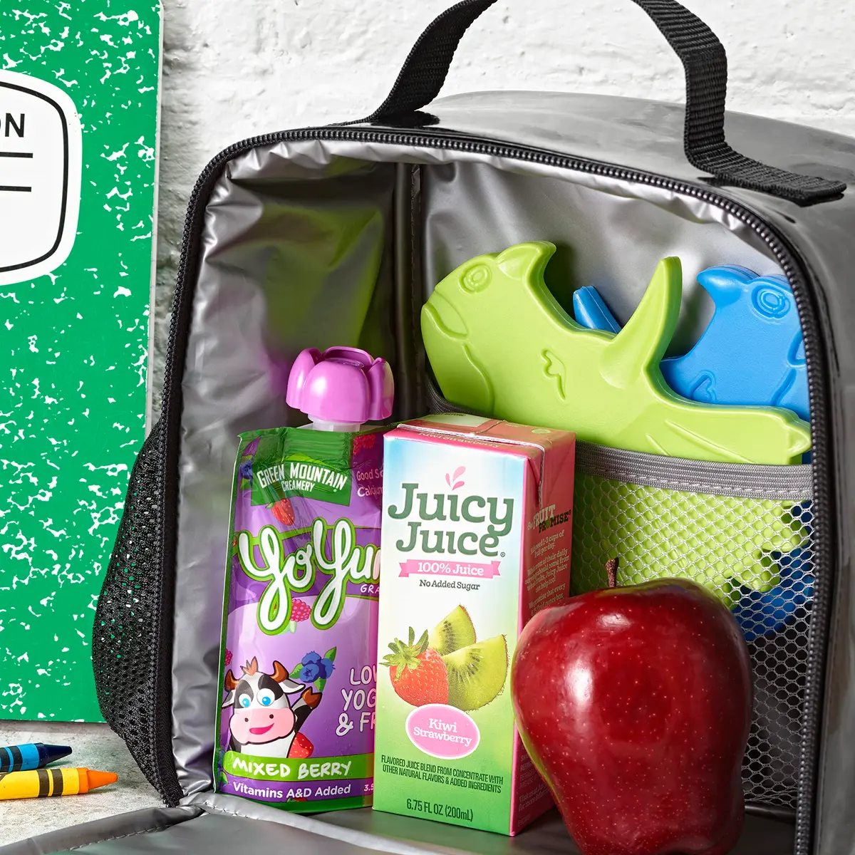 Fit & Fresh Reusable Kids Lunch Box Ice Packs 4pk | Slim, Fun & Safe for School & Picnic (70-120 chars) - view 6