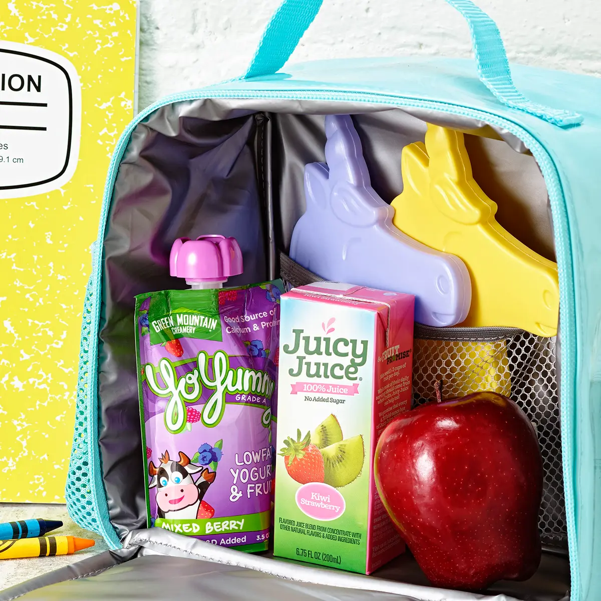 Fit & Fresh Cool Coolers Reusable Kids Lunch Box Ice Packs 4pk | Slim, Fun & Safe for School & Picnics - view 5