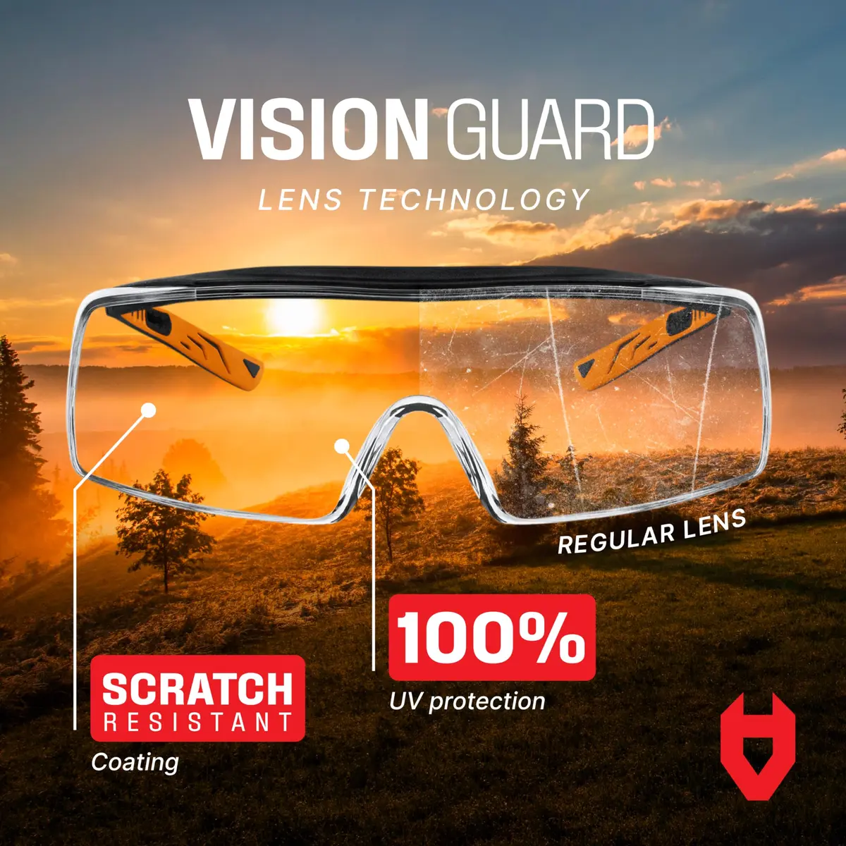NoCry Safety Glasses Over Eyeglasses with UV Protection & Side Shields | ANSI Z87 Certified, 10-pack - view 4