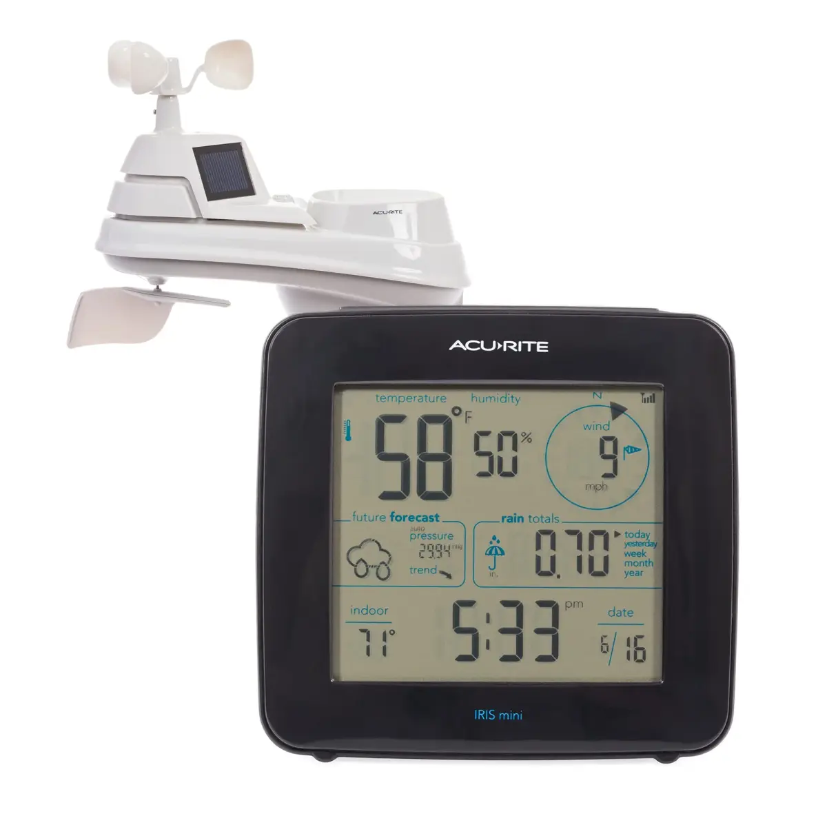 AcuRite Iris Weather Station with Mini Wireless Display, 2.06 kg (4.56 lb) | Hyperlocal Forecast & Barometer - main product image
