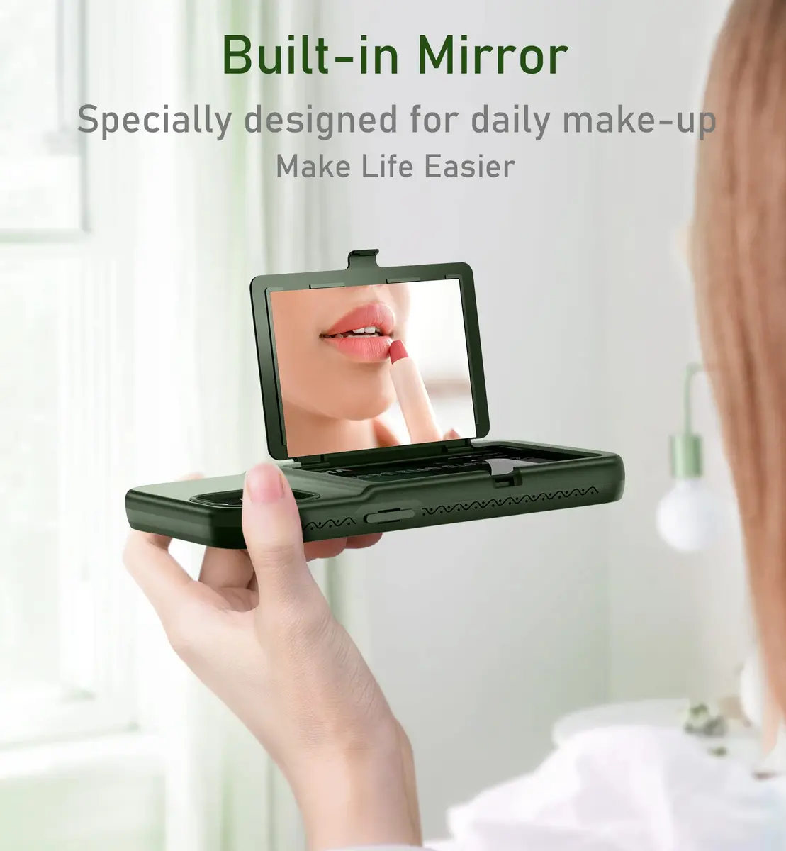 WeLoveCase iPhone 13 / 14 Wallet Case with Credit Card & Mirror | Heavy Duty Shockproof Cover - view 3