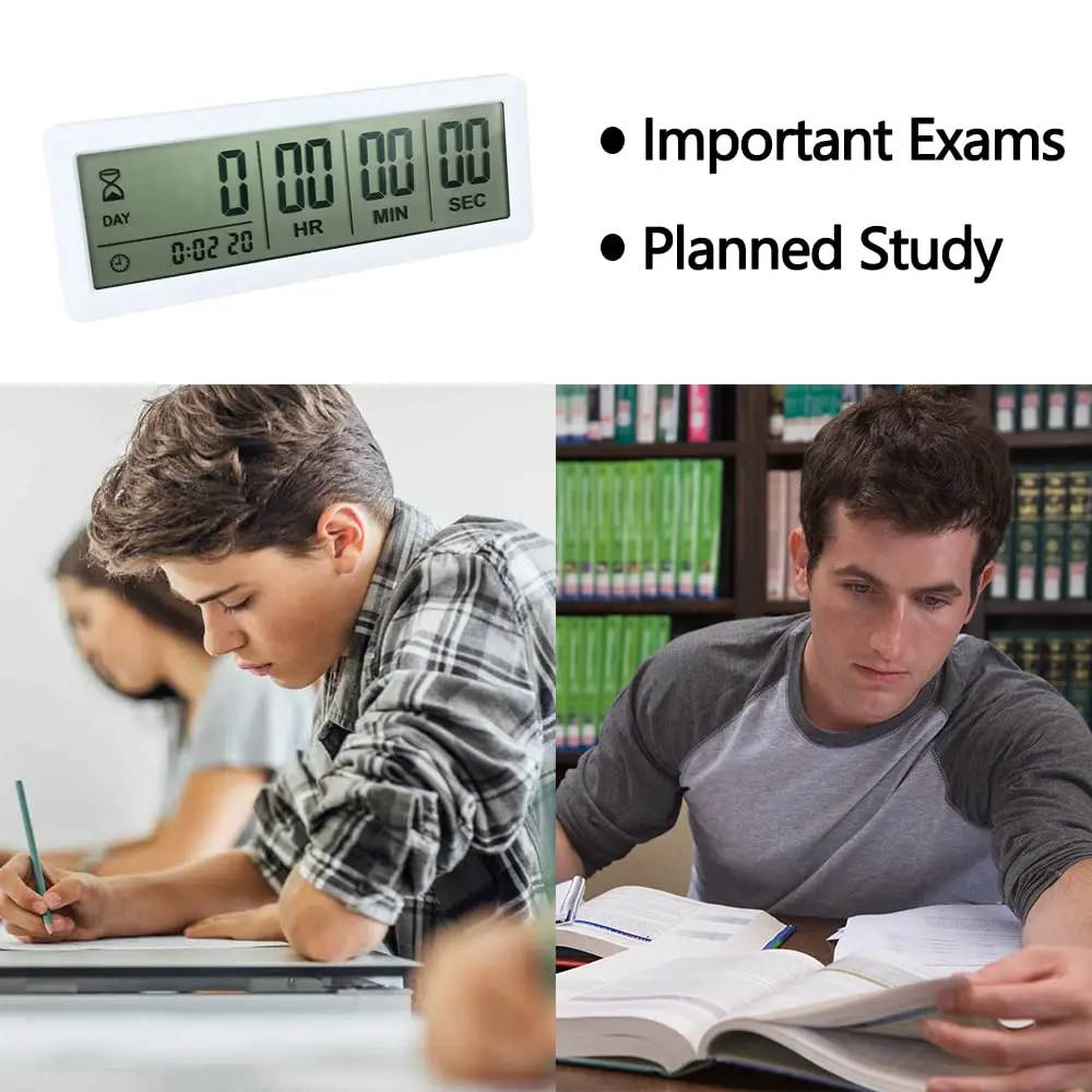 MOSTRUST Digital Countdown Days Timer - White | 999 Days Count Down Clock with Stand & Magnet - view 6