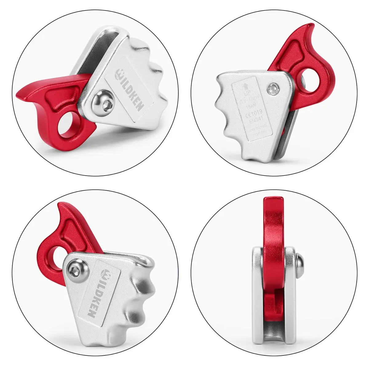 WILDKEN Climbing Ascender Fall Protection Belay Device | Lightweight Magnesium Alloy Rope Grab (7.8*7.5cm, 95g) - view 5