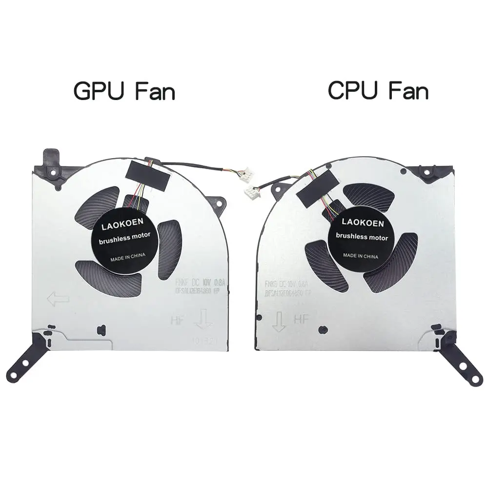 LAOKOEN Replacement CPU & GPU Cooling Fans for Lenovo Legion 5 Pro 16ACH6H (Type:82JQ) R9000P 2021H | 10V 0.8A - view 3