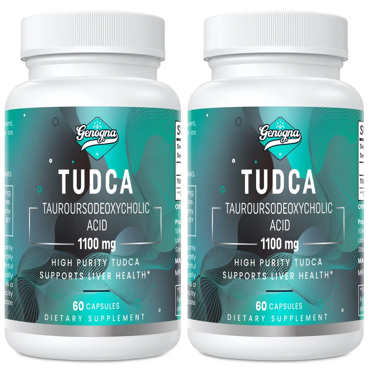 Genogna TUDCA 1100mg Liver Support Supplement for Detox Cleanse | Supports Liver & Digestion - main product image