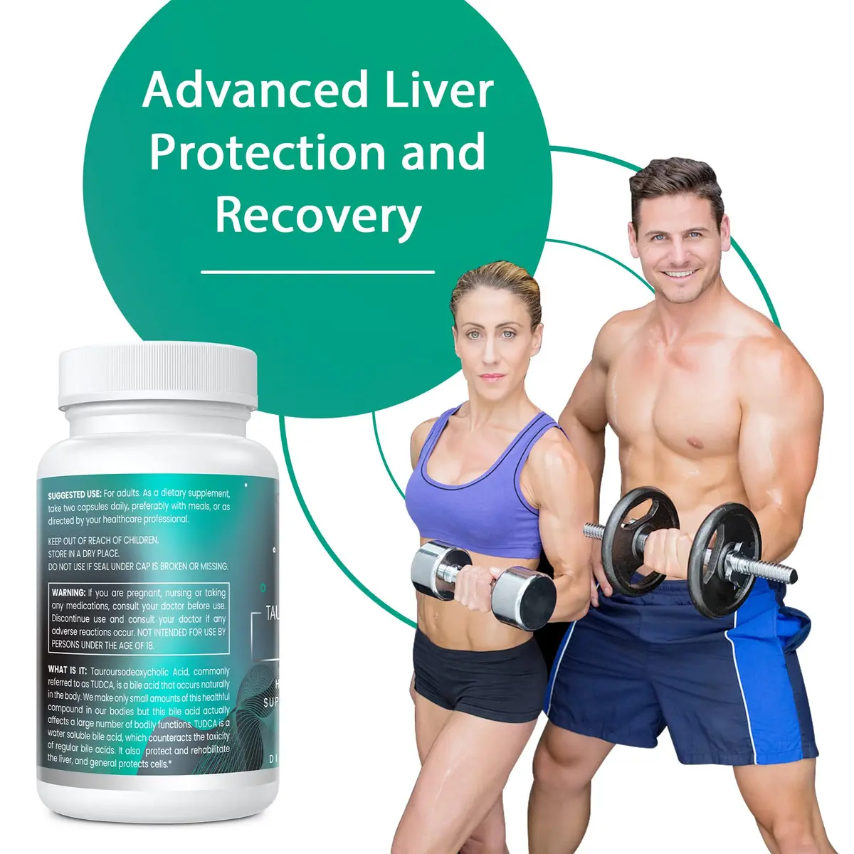 Genogna TUDCA 1100mg Liver Support Supplement for Detox Cleanse | Supports Liver & Digestion - view 5