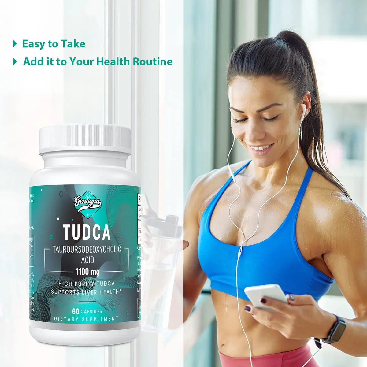Genogna TUDCA 1100mg Liver Support Supplement for Detox Cleanse | Supports Liver & Digestion - view 7