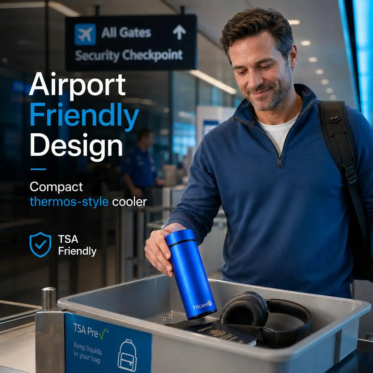 Tilcare Portable Insulin Cooler Travel Case: 60H Cooling | TSA Compliant, Double-Walled Stainless Steel - view 4