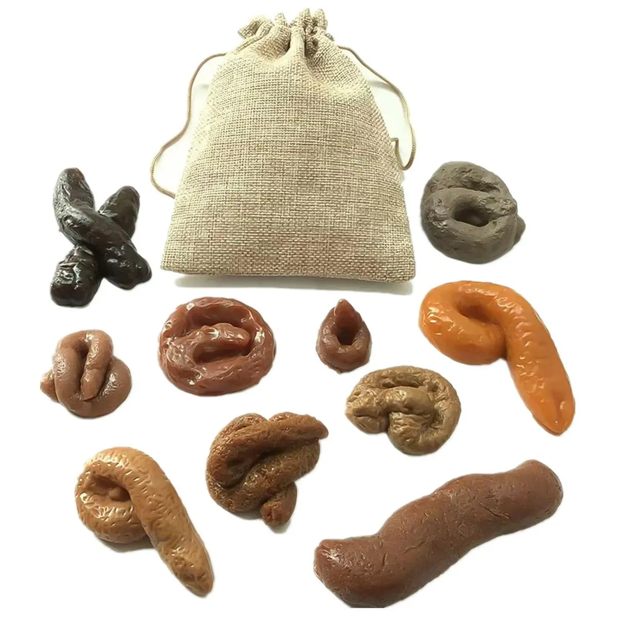 Aebor Fake Poo Set of 10 | Realistic Prank Toys for Halloween & April Fools' Day - view 2