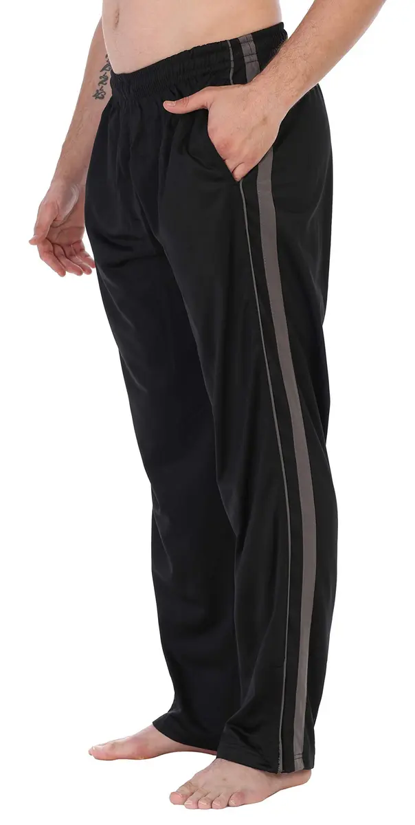 Gioberti Men's Athletic Track Pants, Zip Bottom, Black Charcoal, 3X-Large | Sporty, Comfortable & Quick-Dry - main product image