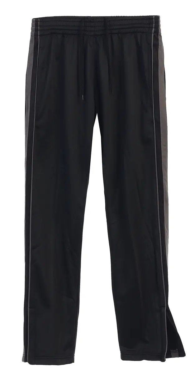 Gioberti Men's Athletic Track Pants, Zip Bottom, Black Charcoal, 3X-Large | Sporty, Comfortable & Quick-Dry - view 3