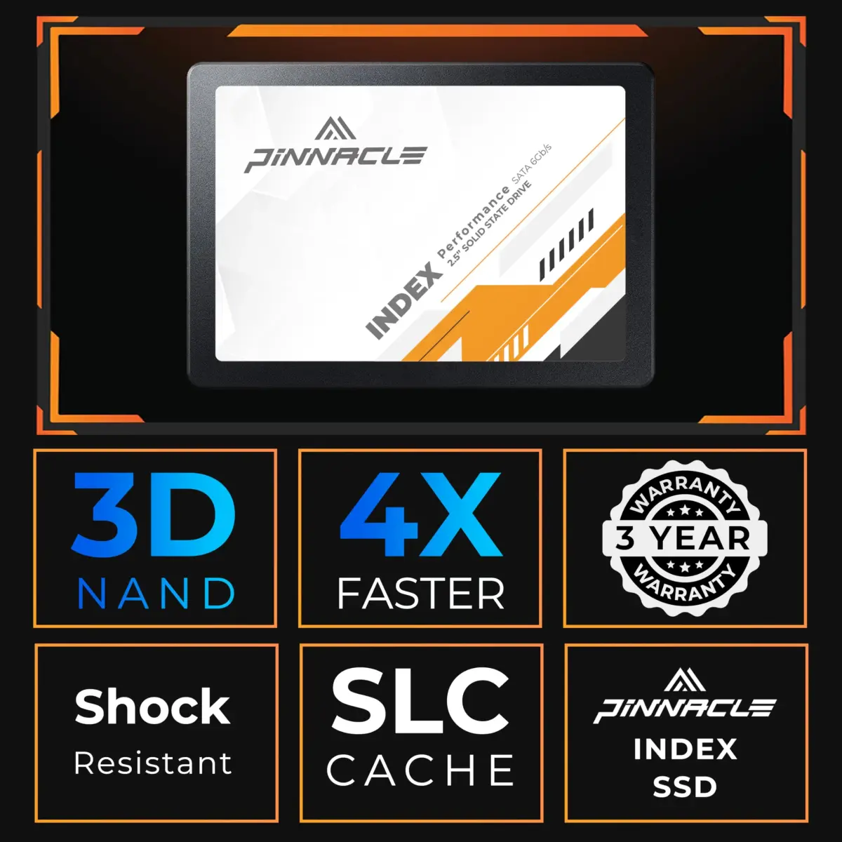 Timetec Pinnacle 256GB SSD 227.5GB (256GB) | Boost PC Speed with 530MB/s SATA III Internal Drive - view 5