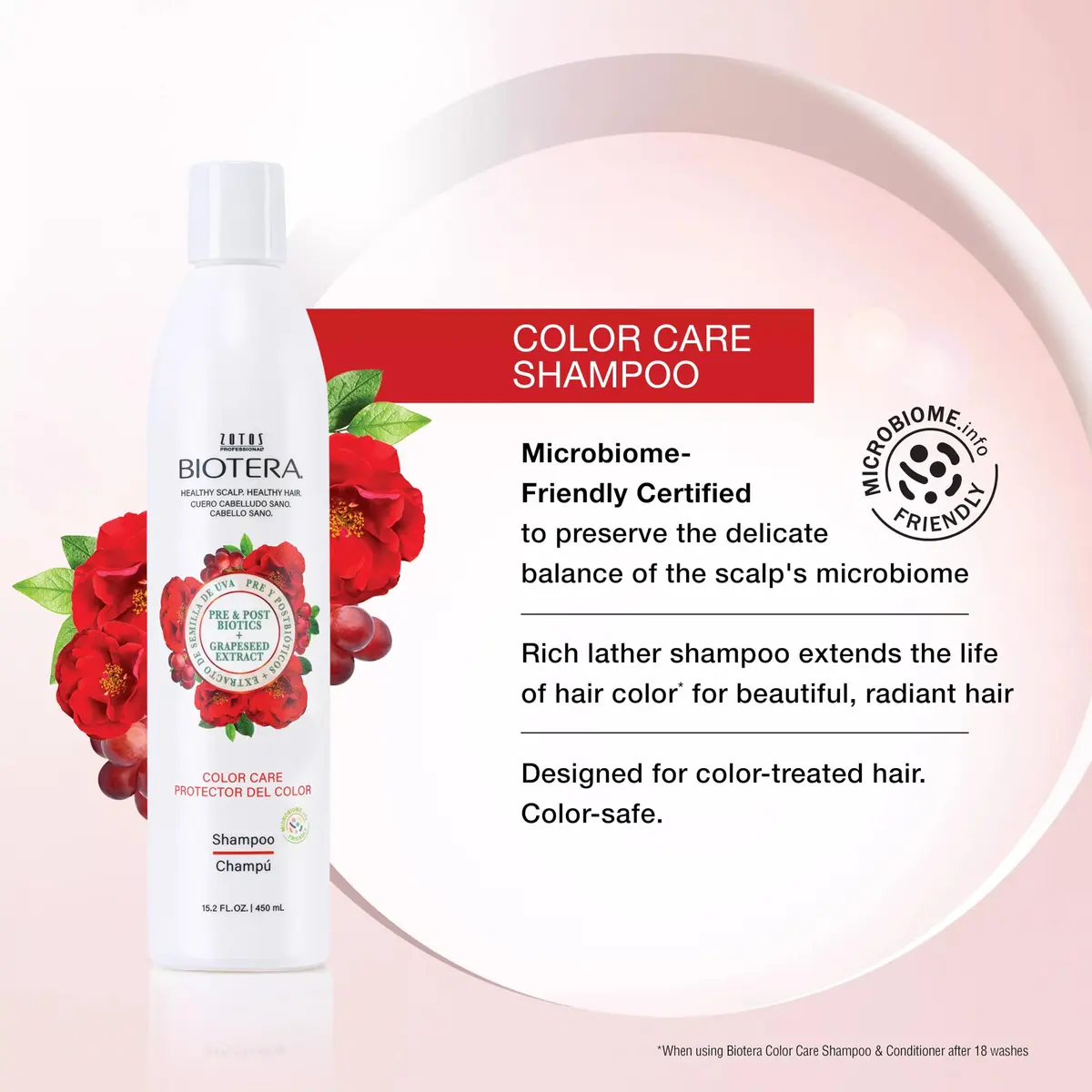Biotera Color Care Shampoo for Color-Treated Hair | Extends Vibrancy & Shine, Vegan, 15.2 Fl Oz - view 2