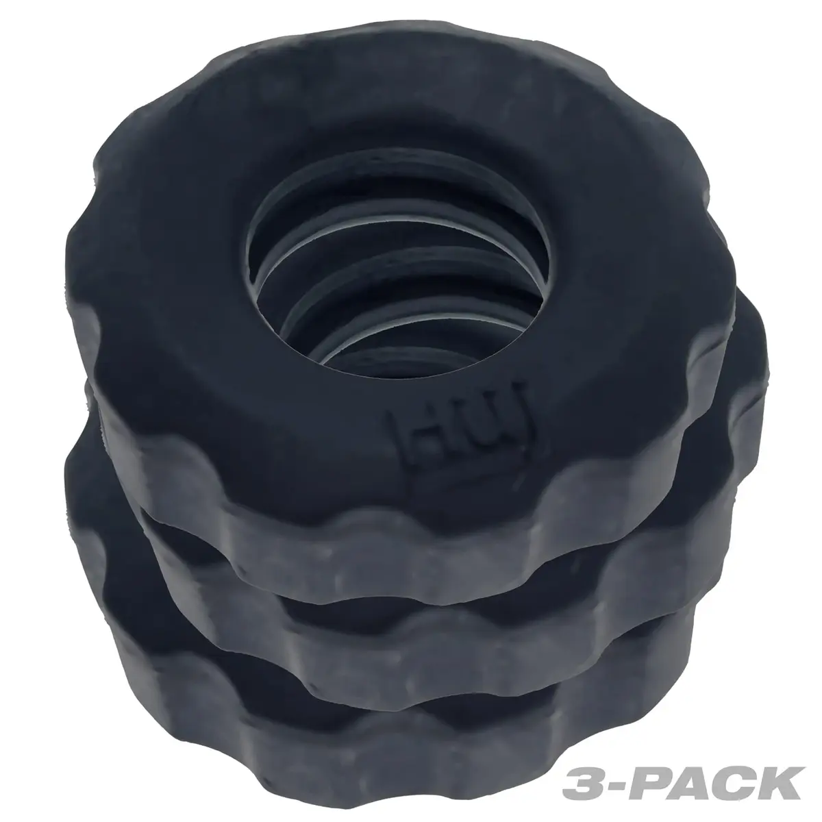 Oxballs Hunkyjunk Super Huj 3Pk Cockrings Tar Ice | Stretchy Design for Enhanced Pleasure - view 2