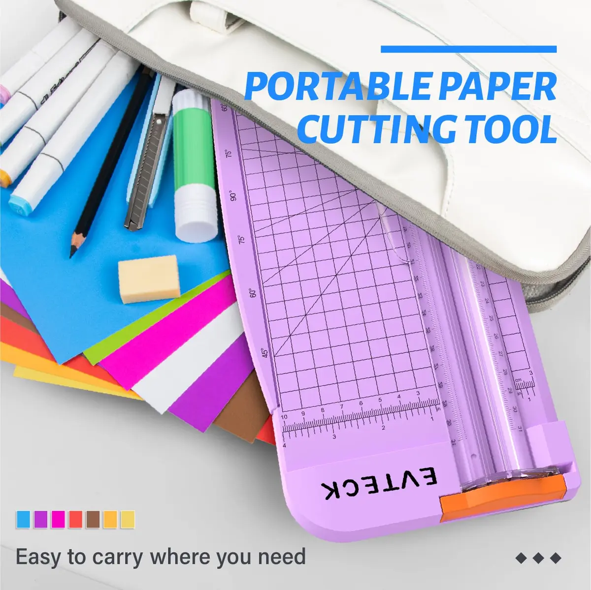 Evteck A4 Paper Cutter Slider Trimmer 38.1cm (15 Inch) | Professional School Paper Cutter with Security Blade - view 6