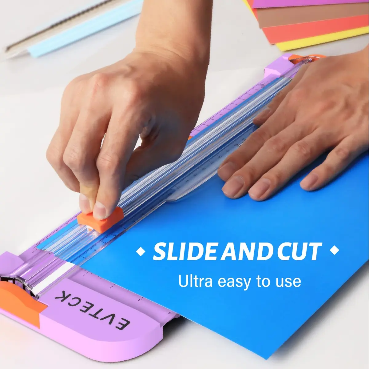 Evteck A4 Paper Cutter Slider Trimmer 38.1cm (15 Inch) | Professional School Paper Cutter with Security Blade - view 2