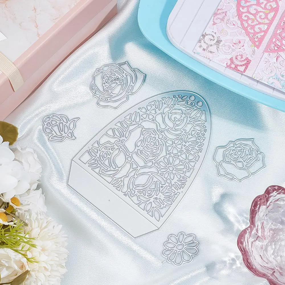 INFUNLY Candy Box Die Cuts Rose 3D Gift Box | Elegant DIY Flower Design (100 words) - view 8