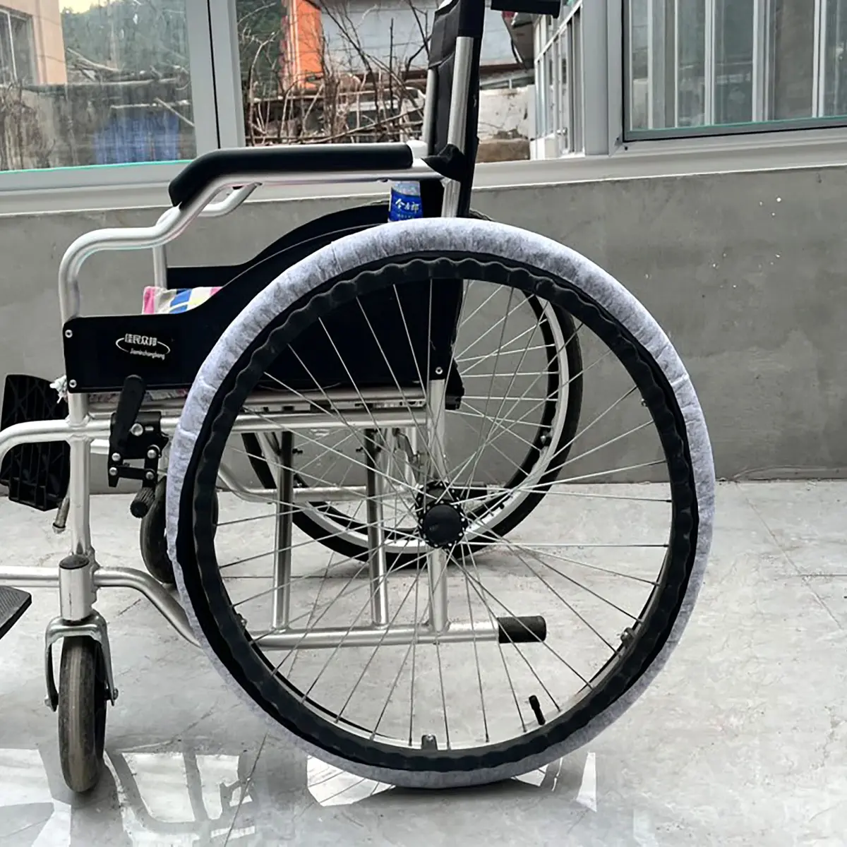 rainbowstar Wheelchair Tyre Covers 24'' | Floor & Carpet Protection - view 5