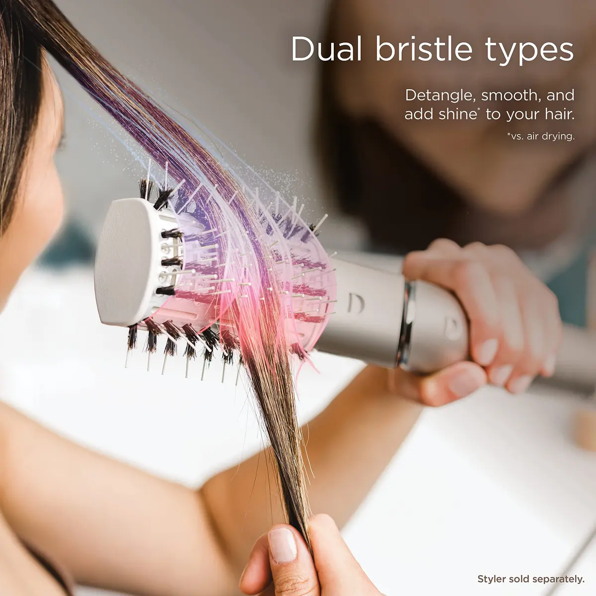 Shark FlexStyle Paddle Brush Attachment, Stone | Powerful Airflow & Detangling (70-120 chars) - view 2