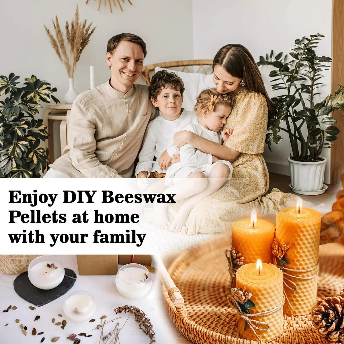 CARGEN White Beeswax Pellets 430g | Triple Filtered Candle Wax for DIY & Skin Care - view 5