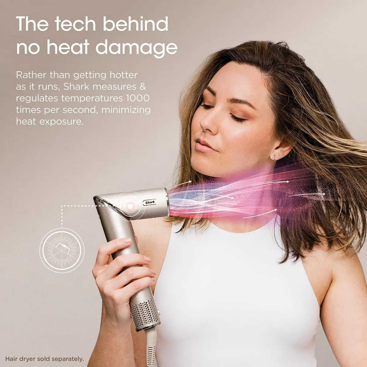 Shark FlexStyle Curl-Defining Diffuser Attachment, Stone | Fast Curl Styling with Retractable Prongs - view 6