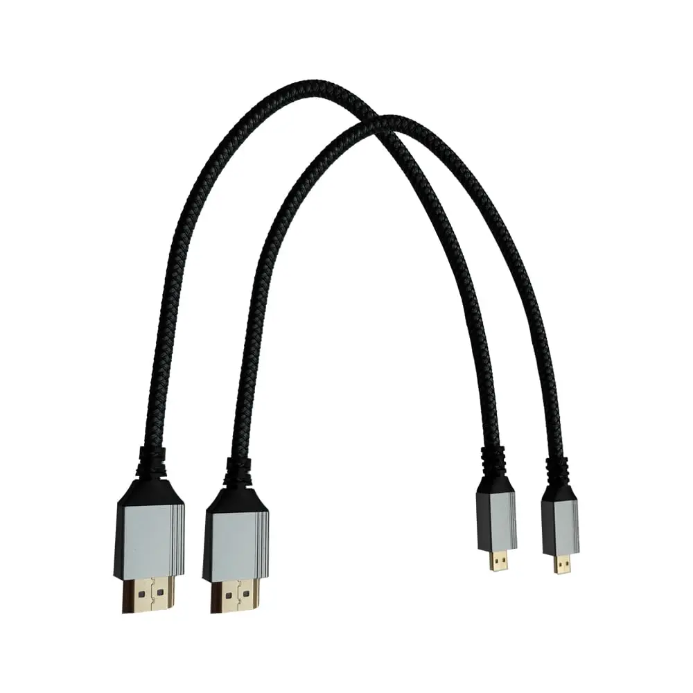 Seadream 4K Micro HDMI to HDMI Cable 30cm (1FT) 2-Pack | Braided Cord for PS5, Laptop to Monitor, Smart TV - main product image
