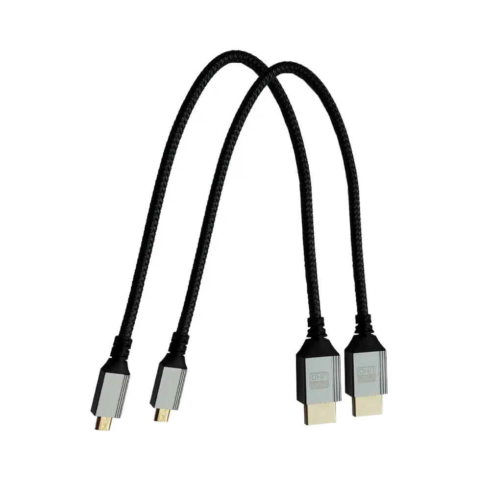 Seadream 4K Micro HDMI to HDMI Cable 30cm (1FT) 2-Pack | Braided Cord for PS5, Laptop to Monitor, Smart TV - view 2